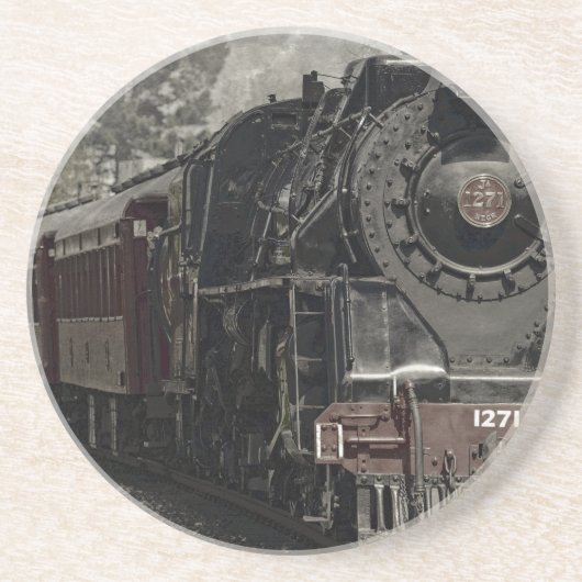 Vintage Gestaltung des Zuges Getränkeuntersetzer (Vorne)