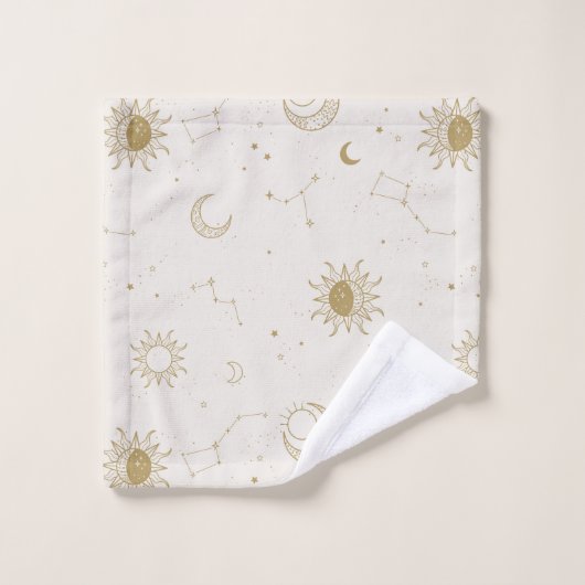 Vintage Gestaltungsmuster Badhandtuch Set (Waschlappen)