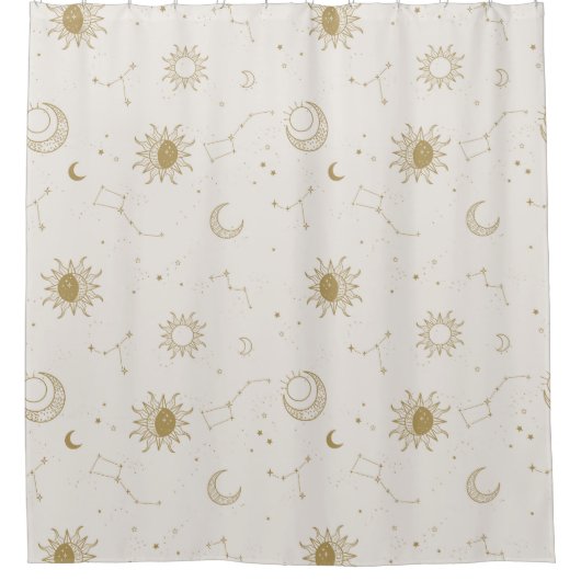 Vintage Gestaltungsmuster Duschvorhang (Vorderseite)