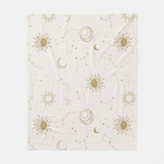 Vintage Gestaltungsmuster Fleecedecke (Vorderseite)