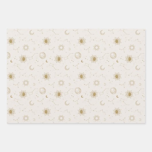 Vintage Gestaltungsmuster Geschenkpapier Set (Vorderseite 3)