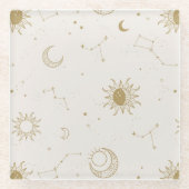 Vintage Gestaltungsmuster Glasuntersetzer (Vorderseite)