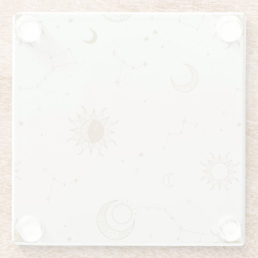 Vintage Gestaltungsmuster Glasuntersetzer (Rückseite)