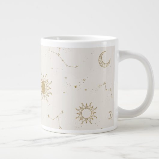 Vintage Gestaltungsmuster Jumbo-Tasse (Rechts)