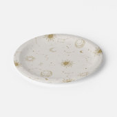 Vintage Gestaltungsmuster Pappteller (Schrägansicht)