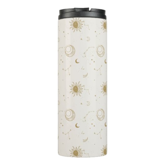 Vintage Gestaltungsmuster Thermosbecher (Rückseite)