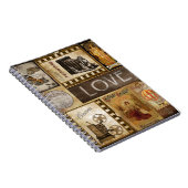 Vintage Gestern-Liebe-Frauen-Kino-Schokolade Notizblock (Rechte Seite)