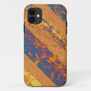 Vintage gestreifter Hintergrund (Gelb, Blau, Lila) Case-Mate iPhone Hülle