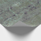 Vintage gestresste Abstrakte antike Fläche grün Geschenkpapier (Ecke)