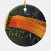 Vintage gesunde Lebensmittel, Vollkornbrot Keramikornament (Hinten)