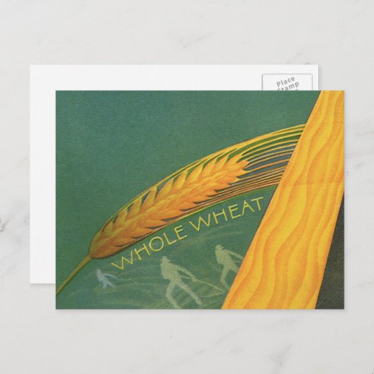 Vintage gesunde Lebensmittel, Vollkornbrot Postkarte (Vorne/Hinten)