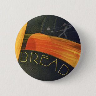 Vintage gesunde Lebensmittel, Vollkornweizenbrot Button