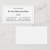 Vintage Gesundheitsfürsorge Beruflich Visitenkarte (Vorne/Hinten)