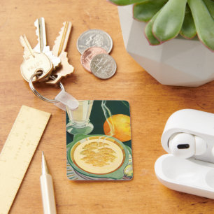 Vintage-Gesundheitsnahrungsmittel, Getränke, gesun Schlüsselanhänger