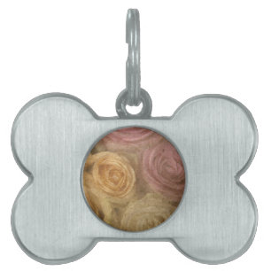 Vintage getragene heraus gelbe rosa Rosen kopieren Tiermarke