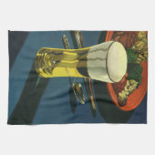 Vintage Getränke, Bier-Glas, Abendessen Geschirrtuch (Horizontal)