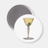Vintage Getränke Getränke, Martini-Cocktail Magnet (Vorderseite/Rückseite)
