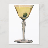 Vintage Getränke Getränke, Martini-Cocktail Postkarte (Vorderseite)
