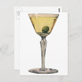 Vintage Getränke Getränke, Martini-Cocktail Postkarte (Vorne/Hinten)