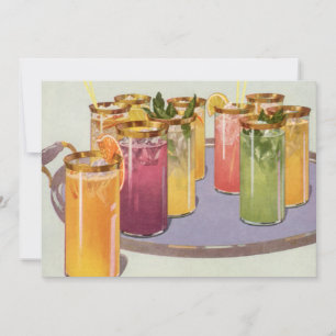 Vintage Getränke, Getränke mit Eiskuben auf einem