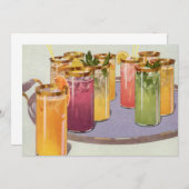 Vintage Getränke, Getränke mit Eiskuben auf einem (Vorne/Hinten)