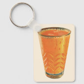 Vintage Getränke, Orangensaftglas - Frühstück Schlüsselanhänger (Vorderseite)