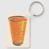 Vintage Getränke, Orangensaftglas - Frühstück Schlüsselanhänger (Rückseite)