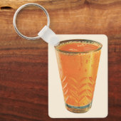 Vintage Getränke, Orangensaftglas - Frühstück Schlüsselanhänger (Vorderseite)
