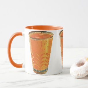 Vintage Getränke, Orangensaftglas - Frühstück Tasse