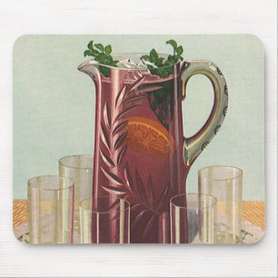 Vintage Getränke und Getränke, Pitcher aus Sangria Mousepad
