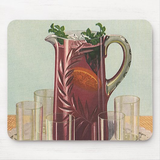 Vintage Getränke und Getränke, Pitcher aus Sangria Mousepad (Vorne)