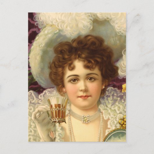 Vintage Getränkewerbung Postkarte (Vorderseite)