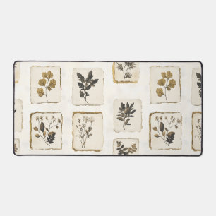 Vintage getrocknete gepresste Wildblumen Kräuter B Schreibtischunterlage