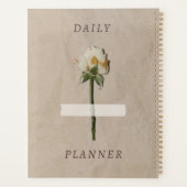 Vintage getrocknete Rose und gealterte Papierstruk Planer (Rückseite)
