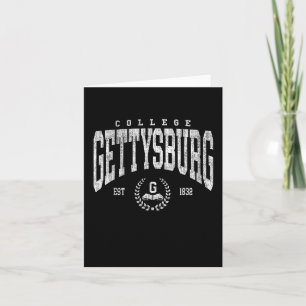 Vintage Gettysburg Athletics Bogen-Design Männer F Karte