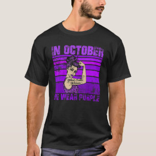 Vintage Gewalt im Inland Oktober Wir tragen Lila U T-Shirt