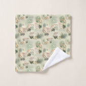 Vintage Gewänder und Weihnachtsgrüße Badhandtuch Set (Waschlappen)