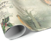 Vintage Gewänder und Weihnachtsgrüße Geschenkpapier (Rolleneckpunkt)