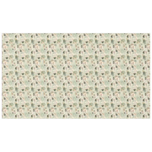 Vintage Gewänder und Weihnachtsgrüße Tischdecke (Vorderseite (Horizontal))