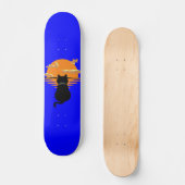 Vintage gewartet Katzenlandschaft Skateboard (Vorderseite)