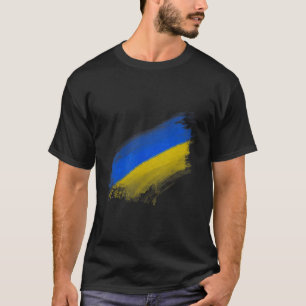 Vintage gewaschene ukrainische Flagge Minimalist U T-Shirt