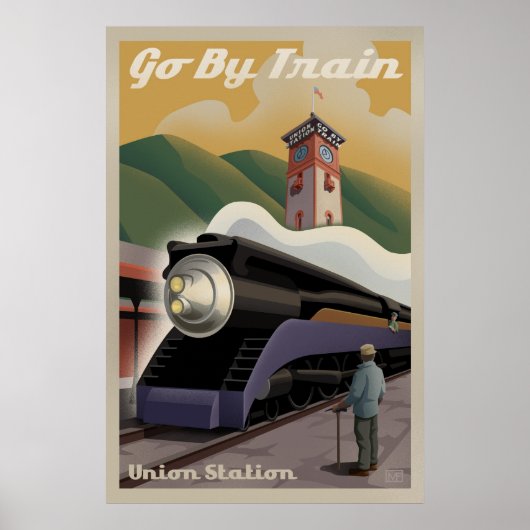 Vintage Gewerkschaft Bahnhof Poster (Vorne)