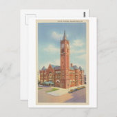 Vintage Gewerkschaft Station, Indianapolis, Indian Postkarte (Vorne/Hinten)