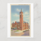 Vintage Gewerkschaft Station, Indianapolis, Indian Postkarte (Vorderseite)