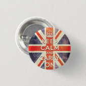Vintage Gewerkschafts-Jackflagge behalten Ruhe und Button (Vorne & Hinten)