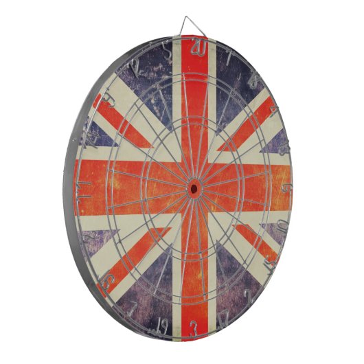 Vintage Gewerkschafts-Jackflagge Dartscheibe (Vorderseite Links)