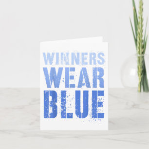 Vintage Gewinner tragen Blue Go Team War Game Comp Karte