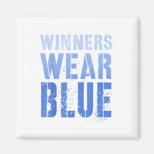 Vintage Gewinner tragen Blue Go Team War Game Comp Magnet