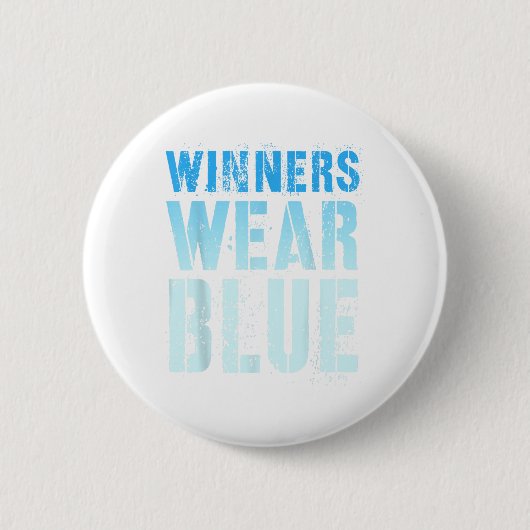 Vintage Gewinner tragen den blauen Wettbewerb Krie Button (Vorderseite)