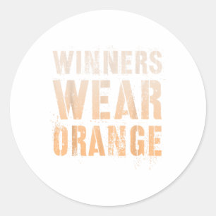 Vintage Gewinner tragen die Farbe des Orange Summe Runder Aufkleber